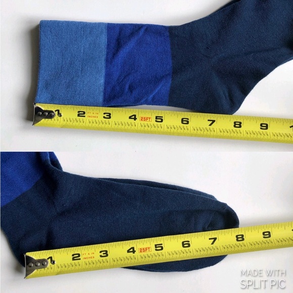 NEW MIXIT Crew Socks 2 PAIRS Blue Shoe Size 4-10 Women’s NWOT - Picture 5 of 14